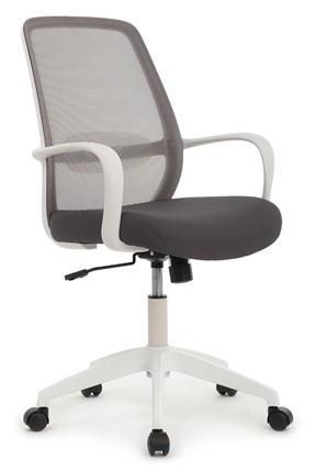 Кресло офисное Design W-207, Белый пластик/серая сетка во Владивостоке - изображение