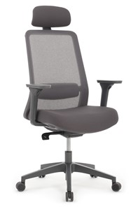 Кресло компьютерное Design WORK W-218C, Серый пластик/Серая сетка в Находке