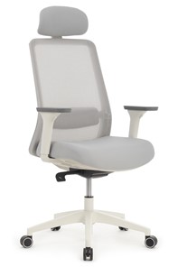 Компьютерное кресло Design WORK W-218C, Светло-серый пластик/Светло-серая сетка в Находке