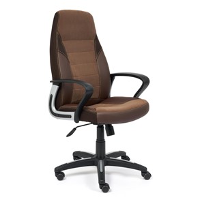 Кресло INTER кож/зам/флок/ткань, коричневый, 36-36/6/TW-24 арт.15028 во Владивостоке