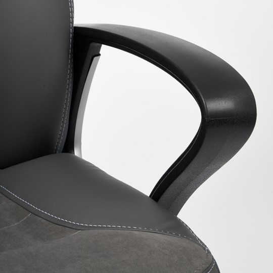 Компьютерное кресло INTER кож/зам/флок/ткань, серый/металлик, C-36/29/TW-12 арт.15029 во Владивостоке - изображение 11