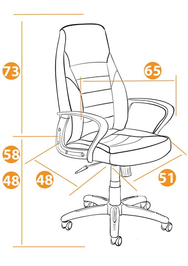 Компьютерное кресло INTER кож/зам/флок/ткань, серый/металлик, C-36/29/TW-12 арт.15029 во Владивостоке - изображение 16