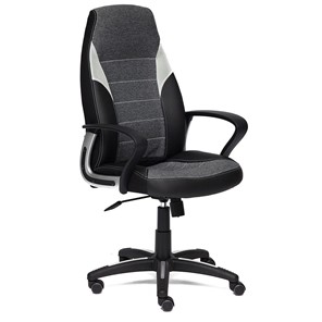 Компьютерное кресло INTER кож/зам/ткань, черный/серый/серый, 36-6/207/14 арт.12017 в Находке