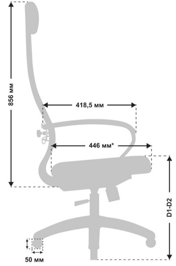 Офисное кресло МЕТТА B 1m 6K1/K116, Основание 17833 серый во Владивостоке - изображение 3