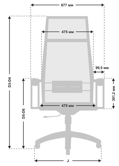 Офисное кресло МЕТТА B 1m 7/K131, Основание 17832 васильковый во Владивостоке - изображение 3