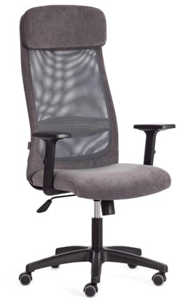 Кресло PROFIT PLT флок/ткань, серый, 29/W-12, арт.20537 в Артеме - изображение