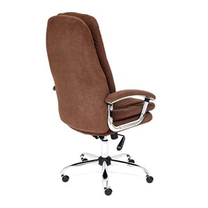 Кресло компьютерное SOFTY LUX флок, коричневый, арт.13595 в Артеме - предосмотр 3