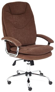 Кресло компьютерное SOFTY LUX флок, коричневый, арт.13595 в Артеме - предосмотр
