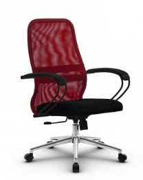 Кресло компьютерное SU-CK130-8 CH-3 красный/черный в Артеме