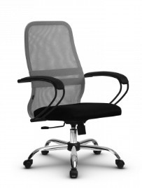 Кресло компьютерное SU-CK130-8 CH серый/черный в Находке