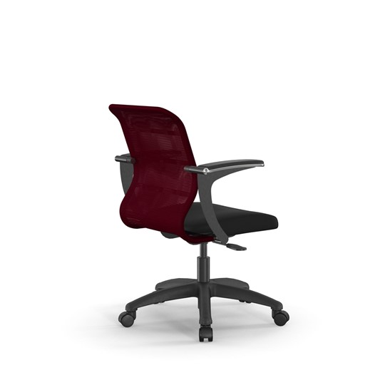 Кресло компьютерное SU-M-4/подл.160/осн.005 бордовый/черный во Владивостоке - изображение 1