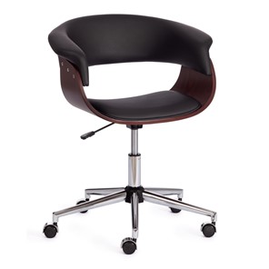 Кресло офисное VIMTA орех, кож/зам черный, арт.13663 в Артеме