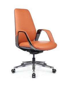 Кресло офисное Napoli-M (YZPN-YR021), Оранжевая кожа/Серая кожа во Владивостоке - предосмотр