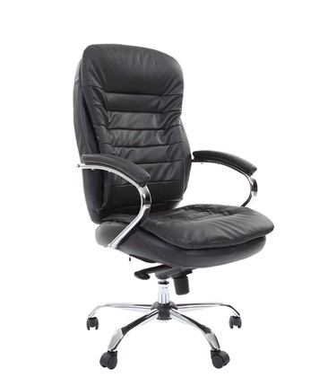 Кресло компьютерное CHAIRMAN 795 кожа, цвет черный в Артеме - изображение