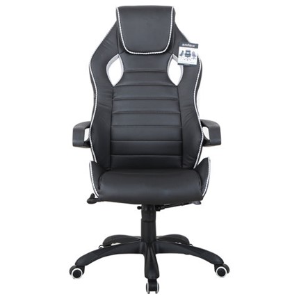 Компьютерное кресло Brabix Techno Pro GM-003 (экокожа, черное/серое, вставки серые) в Артеме - изображение