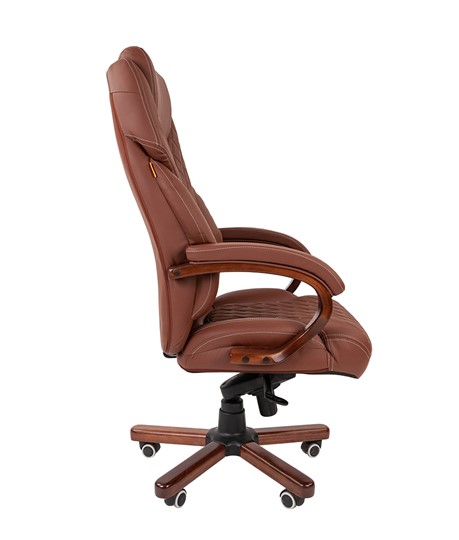 Кресло офисное CHAIRMAN 406, коричневый в Артеме - изображение 3