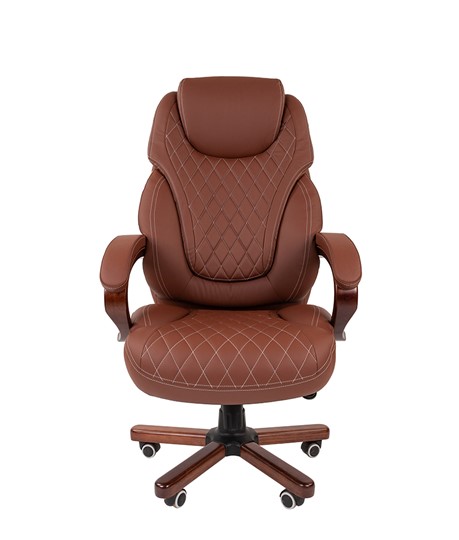 Кресло офисное CHAIRMAN 406, коричневый в Артеме - изображение 2