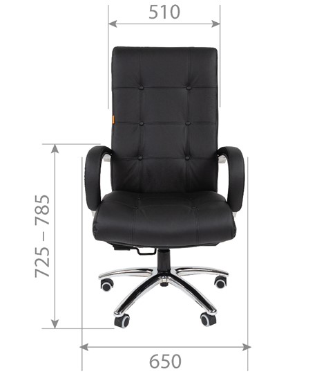 Кресло CHAIRMAN 424 Кожа черная в Артеме - изображение 4