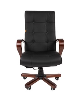 Кресло офисное CHAIRMAN 424 WD Кожа черная в Артеме - предосмотр 2