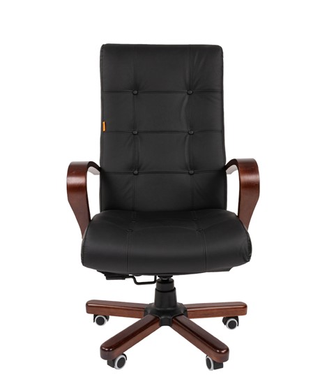Кресло офисное CHAIRMAN 424 WD Кожа черная в Артеме - изображение 2