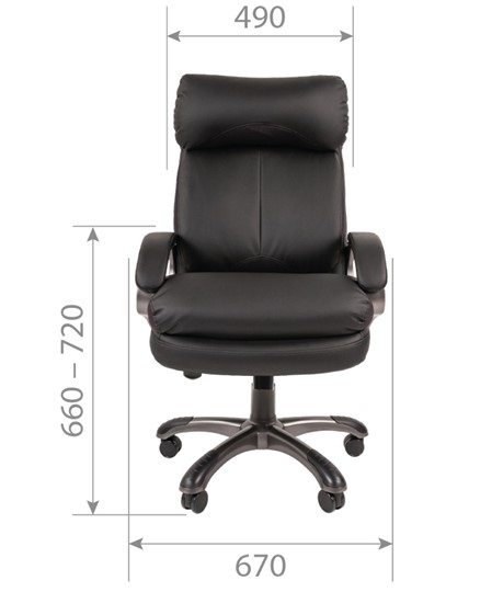 Кресло компьютерное CHAIRMAN 505 Экокожа черная в Артеме - изображение 4