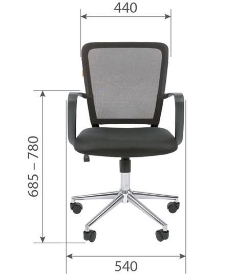 Офисное кресло CHAIRMAN 698 CHROME new Сетка TW-66 (оранжевый) в Артеме - изображение 5