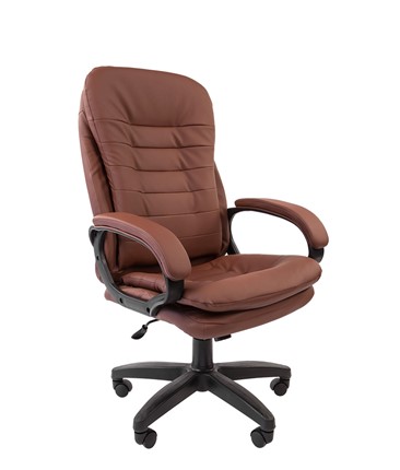 Кресло офисное CHAIRMAN 795 LT, экокожа, цвет коричневый во Владивостоке - изображение