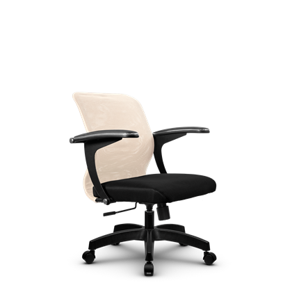 Офисное кресло SU-M-4/подл.160/осн.001, Бежевый/Черный во Владивостоке - изображение