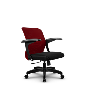 Кресло компьютерное SU-M-4/подл.160/осн.001, Бордовый/Черный в Уссурийске