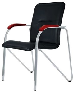 Офисный стул Самба СРП-036 Эмаль черный/красное дерево в Артеме - предосмотр
