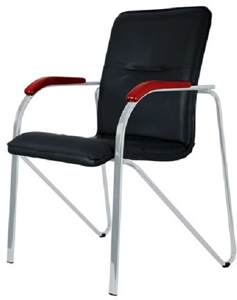 Офисный стул Самба СРП-036 Эмаль черный/красное дерево в Находке - изображение