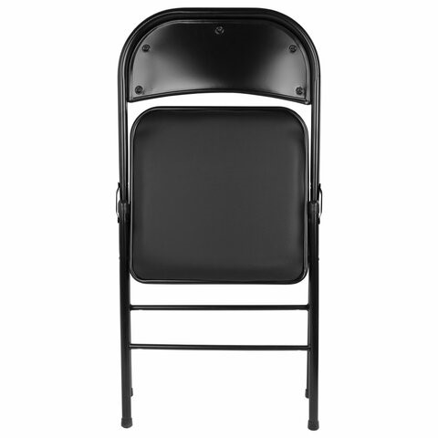 Офисный стул складной Brabix Golf Plus CF-003 Комфорт (черный каркас, кожзам черный) 531566 в Артеме - изображение 7