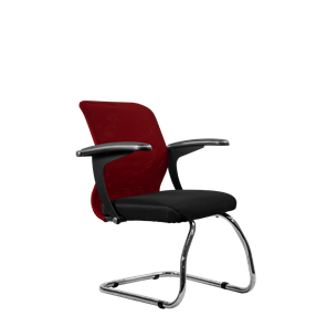 Офисный стул SU-M-4/подл.160/осн.007, Бордовый/Черный в Уссурийске
