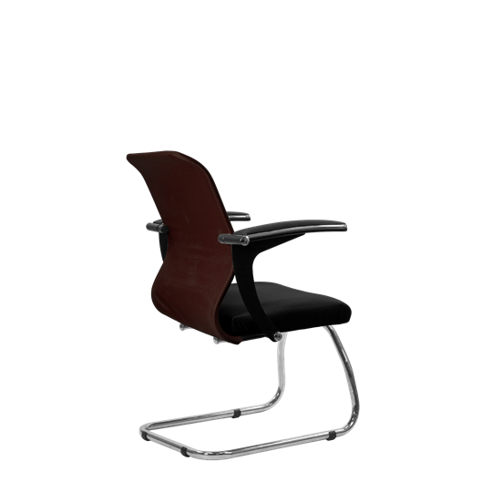 Офисный стул SU-M-4/подл.160/осн.007, Коричневый/Черный во Владивостоке - изображение 2