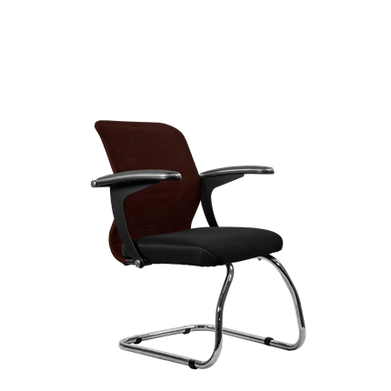Офисный стул SU-M-4/подл.160/осн.007, Коричневый/Черный во Владивостоке - изображение