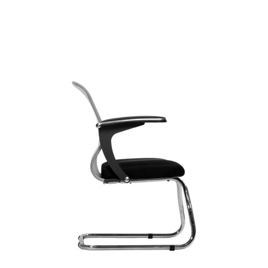 Офисный стул SU-M-4/подл.160/осн.007, Светло-серый/Черный во Владивостоке - изображение 1