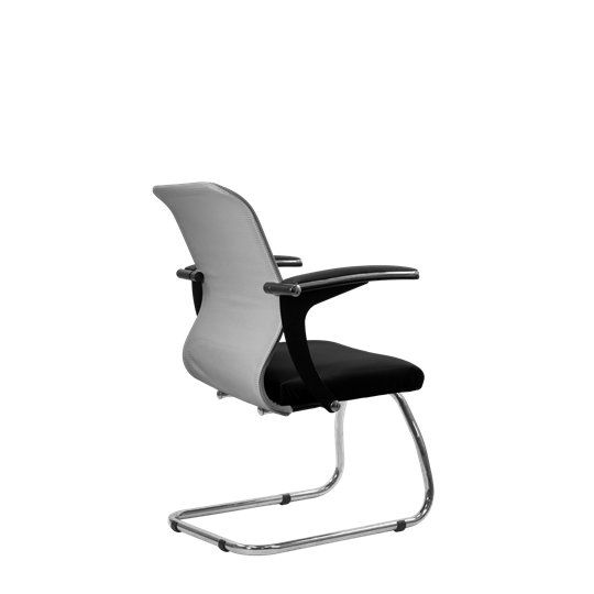 Офисный стул SU-M-4/подл.160/осн.007, Светло-серый/Черный во Владивостоке - изображение 2