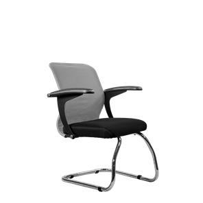 Офисный стул SU-M-4/подл.160/осн.007, Светло-серый/Черный в Находке