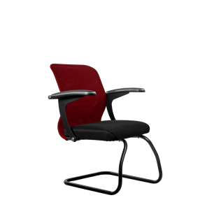 Офисный стул SU-M-4/подл.160/осн.008, Бордовый/Черный в Уссурийске