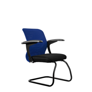 Офисный стул SU-M-4/подл.160/осн.008, Синий/Черный в Артеме