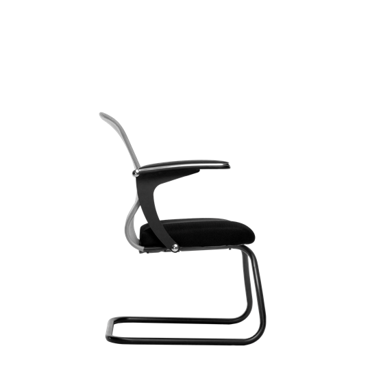 Офисный стул SU-M-4/подл.160/осн.008, Светло-серый/Черный во Владивостоке - изображение 1