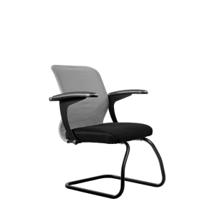 Офисный стул SU-M-4/подл.160/осн.008, Светло-серый/Черный во Владивостоке - предосмотр
