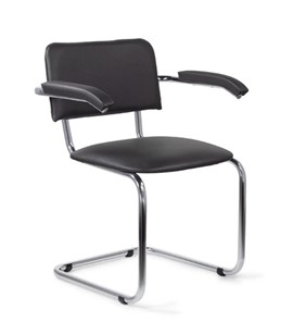 Офисный стул Sylwia chrome arm P60, кож/зам V в Артеме
