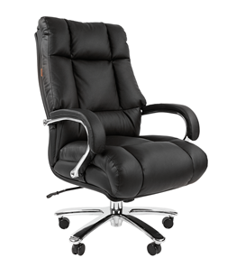Компьютерное кресло CHAIRMAN 405 черное нат.кожа/экокожа в Артеме - предосмотр