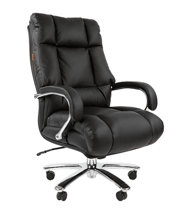 Компьютерное кресло CHAIRMAN 405 черное нат.кожа/экокожа в Артеме - изображение