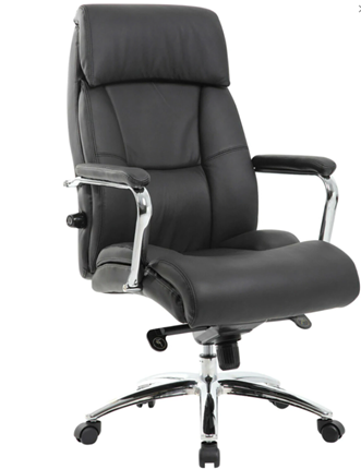 Офисное кресло из натуральной кожи BRABIX PREMIUM "Phaeton EX-502", хром, черное, 530882 во Владивостоке - изображение
