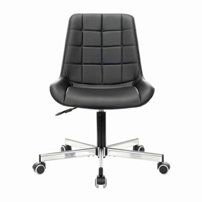 Кресло офисное Brabix Deco MG-316 (без подлокотников, пятилучие серебристое, экокожа, черное) 532080 в Уссурийске