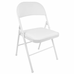Складной стул BRABIX "Golf Plus CF-003 КОМФОРТ", белый каркас, кожзам белый, 532888 в Артеме