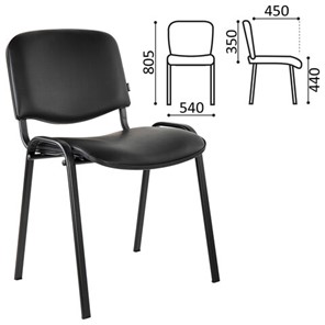 Офисный стул Brabix Iso CF-005 (черный каркас, кожзам черный) 531977 в Артеме - предосмотр 2