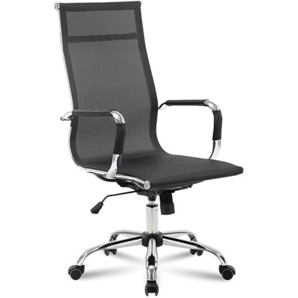 Офисное кресло Brabix Line EX-530 (хром, сетка, черное) 531846 в Артеме - изображение